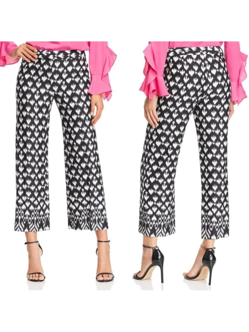NWT LE GALI Abagail Heart Abstract Cropped Pants 8